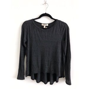 Madewell Rivet And Thread Gray Long Sleeve Tee